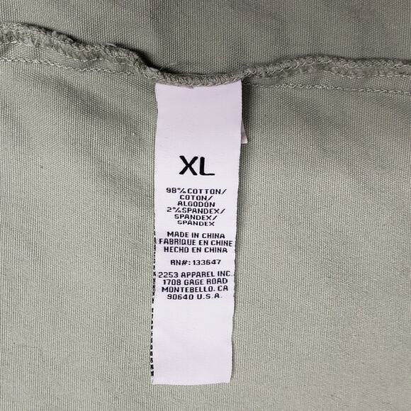 Celebrity Pink Denim Jacket Sz XL – Sage Green Stretch, Longline Button Front - Picture 9 of 10